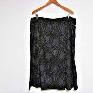 Harve Benard Long Flared Skirt Purple Size XL